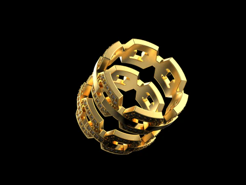 Wedding rings model 645 3D Print Model