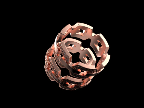 Wedding rings model 645 3D Print Model