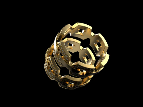 Wedding rings model 645 3D Print Model