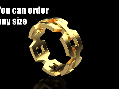 결혼 반지 모델 644 3D 프린트 모델