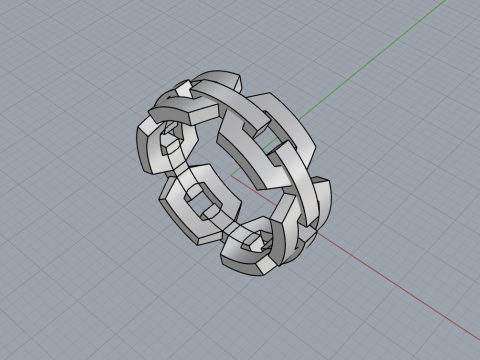 결혼 반지 모델 644 3D 프린트 모델