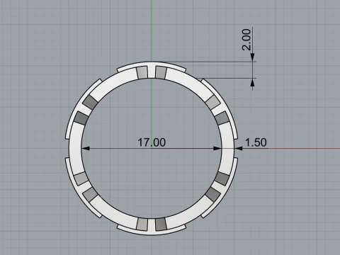 Wedding ring model 644 3D Print Model