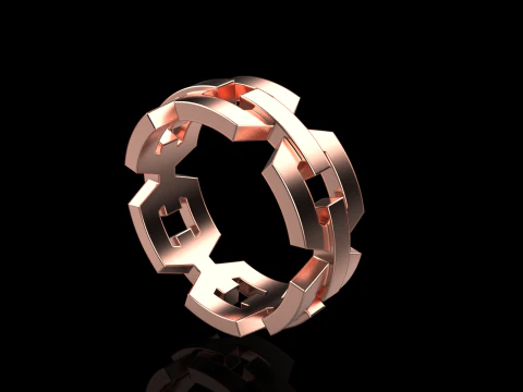 Wedding ring model 644 3D Print Model