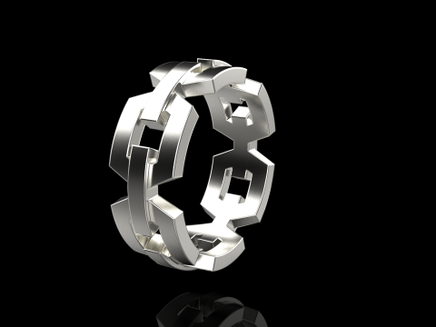 결혼 반지 모델 644 3D 프린트 모델