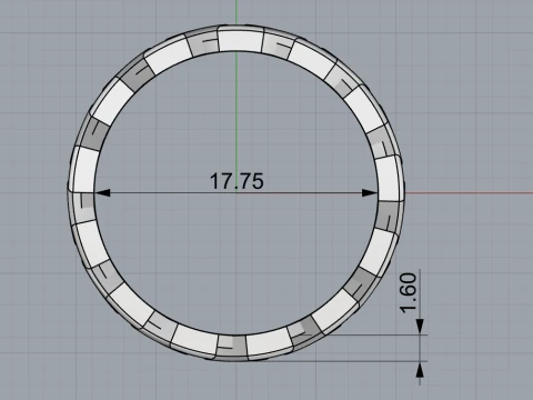 Cuban chain wedding ring model 642 3D Print Model