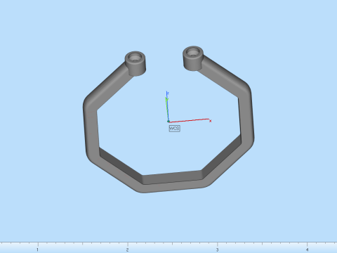 Octagon form ring model 641 3D Print Model