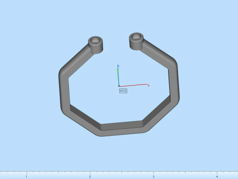 Octagon form ring model 641 3D Print Model