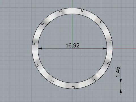 Cuban chain ring model 640 3D Print Model