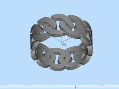 Cuban chain ring model 640 3D Print Model