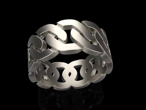Cuban chain ring model 640 3D Print Model