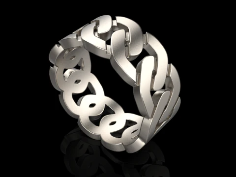 Cuban chain ring model 640 3D Print Model
