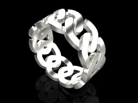 Cuban chain ring model 640 3D Print Model