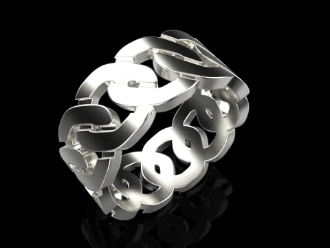 Cuban chain ring model 640 3D Print Model