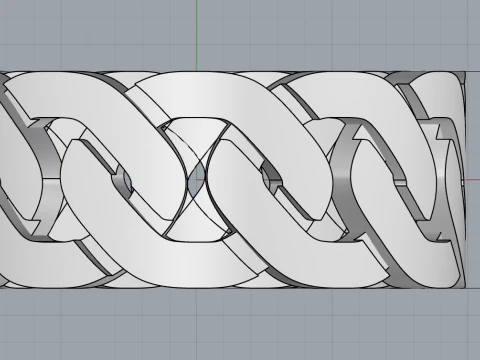 Cuban chain ring model 640 3D Print Model