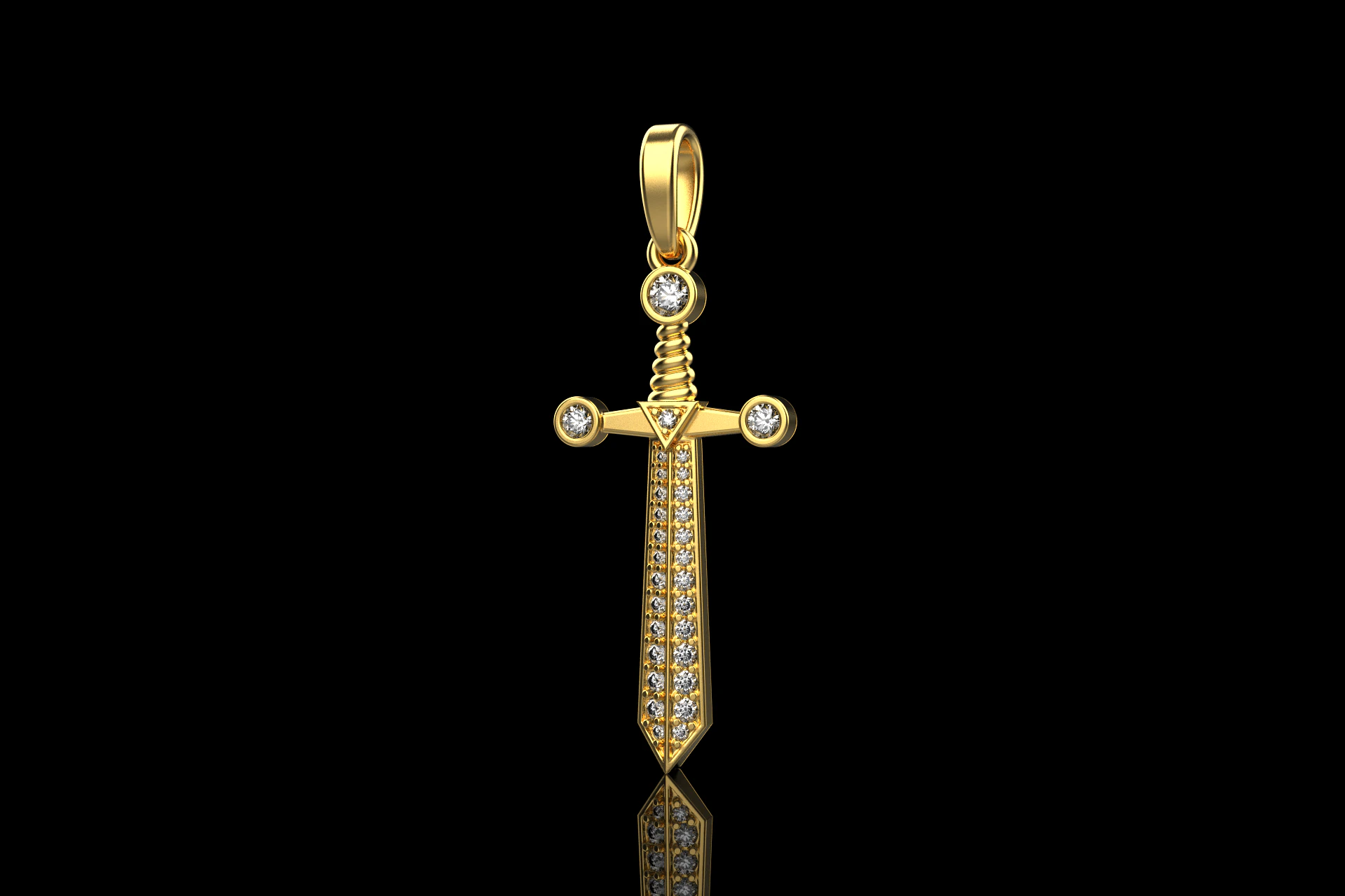 Sword pendant model 639 3D Print Model .c4d .max .obj .3ds .fbx .stl .blend