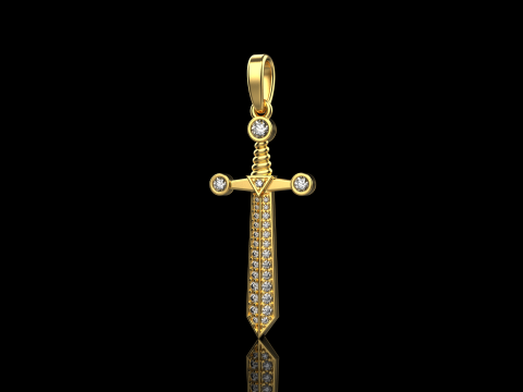 Подвеска-меч модель 639 3D Принт Модель