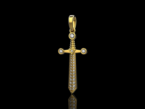 Подвеска-меч модель 639 3D Принт Модель