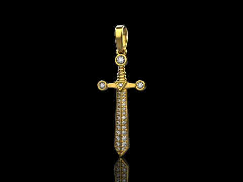 Sword pendant model 639 3D Print Model