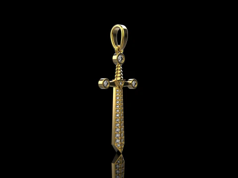 Sword pendant model 639 3D Print Model