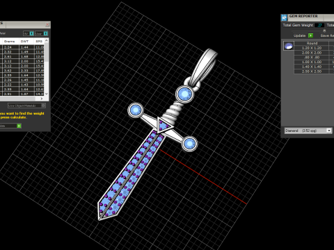 Подвеска-меч модель 639 3D Принт Модель
