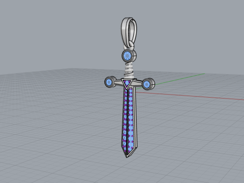 Подвеска-меч модель 639 3D Принт Модель