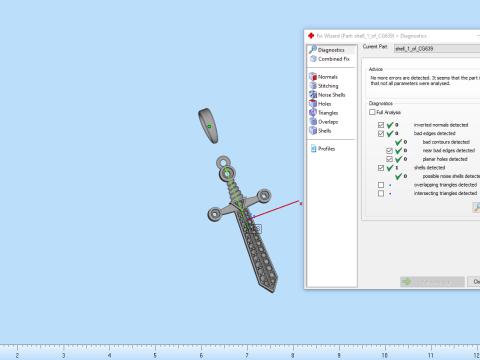 Подвеска-меч модель 639 3D Принт Модель