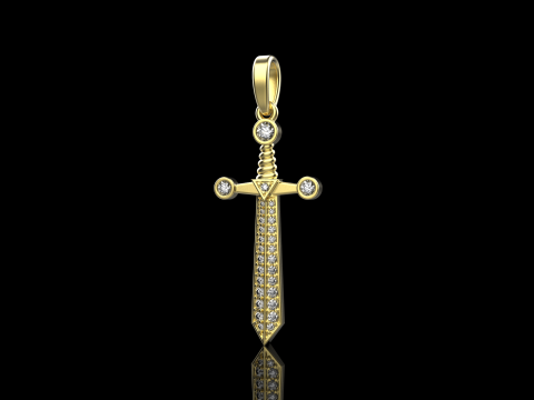 Подвеска-меч модель 639 3D Принт Модель