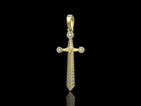 Sword pendant model 639 3D Print Model