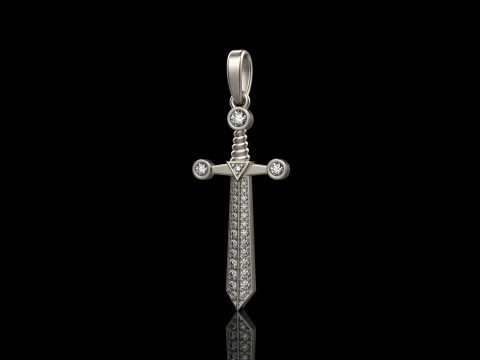 Sword pendant model 639 3D Print Model