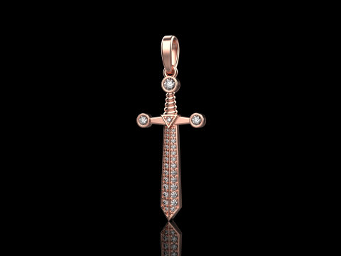 Подвеска-меч модель 639 3D Принт Модель