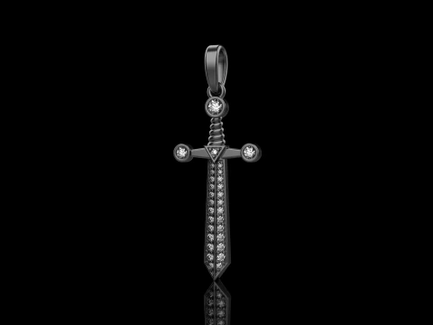 Sword pendant model 639 3D Print Model