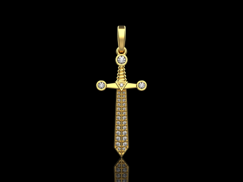 Подвеска-меч модель 639 3D Принт Модель
