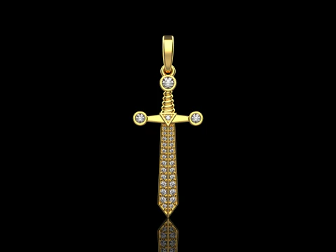 Sword pendant model 639 3D Print Model