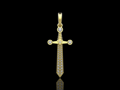 Подвеска-меч модель 639 3D Принт Модель