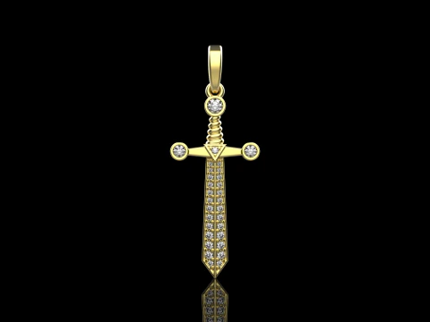 Sword pendant model 639 3D Print Model