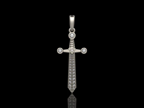 Sword pendant model 639 3D Print Model