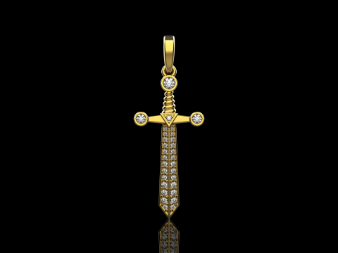 Подвеска-меч модель 639 3D Принт Модель