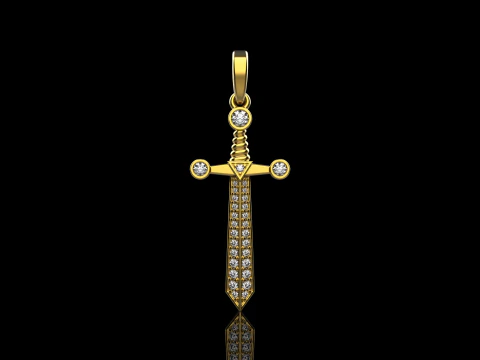 Sword pendant model 639 3D Print Model