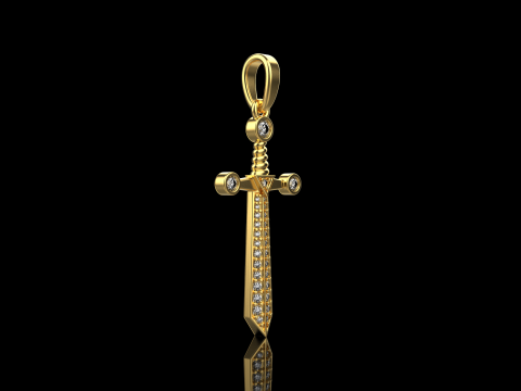 Подвеска-меч модель 639 3D Принт Модель