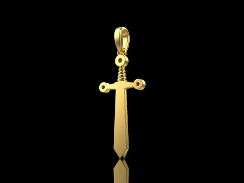 Sword pendant model 639 3D Print Model