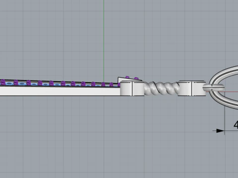 Sword pendant model 639 3D Print Model