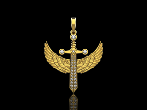 Aartsengel Micha&euml;l zwaard model 638 3D printmodel