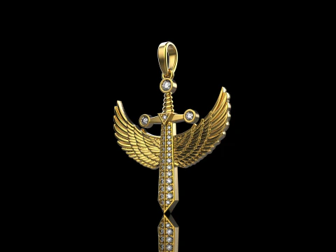 Archangel Michael sword model 638 3D Print Model