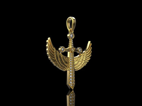 Archangel Michael sword model 638 3D Print Model