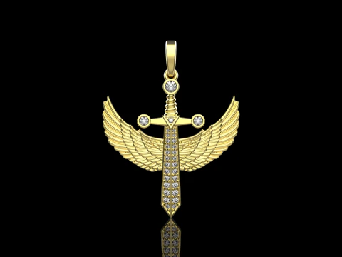 Archangel Michael sword model 638 3D Print Model