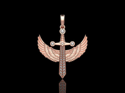 Archangel Michael sword model 638 3D Print Model