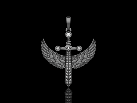 Aartsengel Micha&euml;l zwaard model 638 3D printmodel