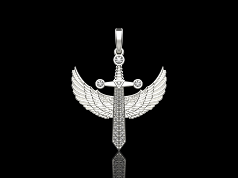 Aartsengel Micha&euml;l zwaard model 638 3D printmodel