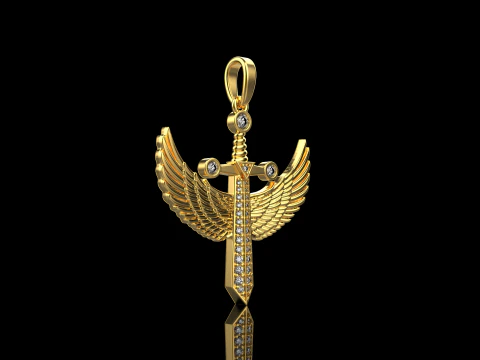Archangel Michael sword model 638 3D Print Model