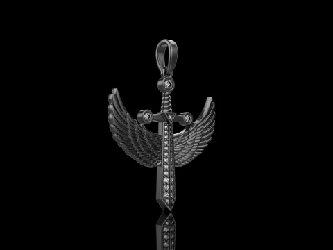 Archangel Michael sword model 638 3D Print Model